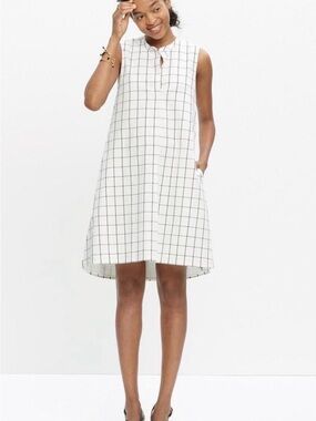 Madewell women's grid print shirt dress